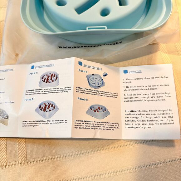 Dog Rope Toy and Dog Food Dish Slow Dog Feeder - Picture 9 of 11